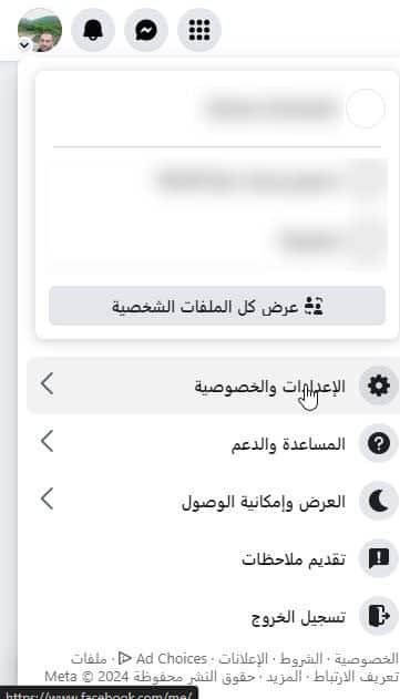 الإعدادات والخصوصية